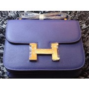 Imitation Hermes Constance Bag Litchi Leather H9998 Royal PY1159wo43