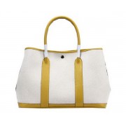 Imitation Hermes Garden Party 36cm Tote Bag Canvas Yellow PY1390Dl40