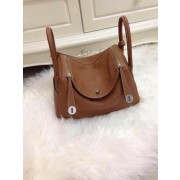 Imitation Top Hermes Lindy 30CM Original Leather Shoulder Bag HLD30 Brown PY1244sZ66