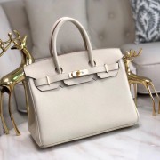 Imitation Top Hermes original Epsom Leather HB35O cream&gold Metal PY562sZ66