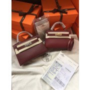 Knockoff Hermes Kelly 19cm Shoulder Bags Epsom Leather KL19 fuchsia PY428yK94