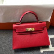 Knockoff Hermes Kelly 20cm Tote Bag Original Epsom Leather KL20 red PY782kC27