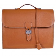 Knockoff Hermes Sac Depeche 38cm Briefcase Clemence Camel PY1976iV87