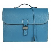 Replica Cheap Hermes Sac Depeche 38cm Briefcase Clemence Blue PY1975QC68