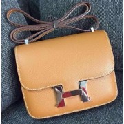 Replica Hermes Constance Bag Calfskin Leather H9999 Wheat PY978MO84