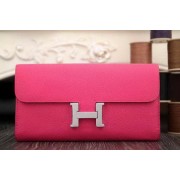 Replica Hermes Constance Long Wallets Original Leather HA909 Rose PY2142BH97