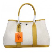 Replica Hermes Garden Party 30cm Tote Bag Canvas Yellow PY1381HU34