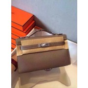 Replica Hermes Kelly 22cm Tote Bag Original Leather KL22 Grey PY943Kg43