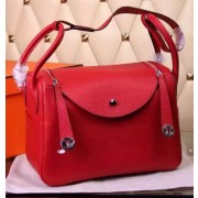 Replica Hermes Lindy 30CM Leather Shoulder Bag H0881 Red PY961DW49