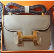 Replica Top Hermes Constance Bag Litchi Leather H9999L Grey PY1163Cq58