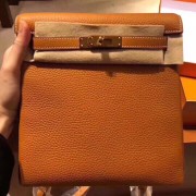 Top Hermes Kelly Ado Backpack H2398 Orange PY680gZ83