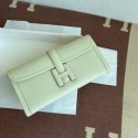 AAA 1:1 Hermes Original jige swift Leather Clutch 37088 cream PY253Zg39