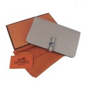 Best Hermes Dogon Wallet Travel Case H001 Grey PY2349jI34