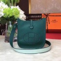 Copy Hermes Evelyne mini 17cm Messenger Bag Original Calf Leather H1187 Green PY819fh25