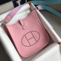 Copy Hermes Evelyne original togo leather mini Shoulder Bag H15698 pink PY731nF79