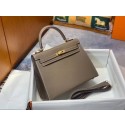 Copy Hermes Original Epsom Leather KEL2578 grey PY350vA83