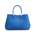 Designer Replica Hermes Garden Party 30cm Tote Bags Grainy Leather Blue PY1345CF36