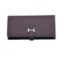 Hermes Bearn Japonaise Bi-Fold Wallet Grainy Leather H68942 Brown PY2179lu18