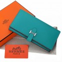 Hermes Bearn Japonaise Bi-Fold Wallet Original Leather A208 Light Green PY2194sk39