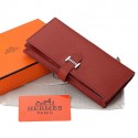 Hermes Bearn Japonaise Bi-Fold Wallet Original Leather A208 Red PY2195QF99