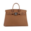 Hermes Birkin 35CM Tote Bags Wheat Grainy Leather H-35 Silver PY1417Pu45