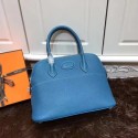 Hermes Bolide 31CM Calfskin Leather Tote Bag B3302 Blue PY921wn15