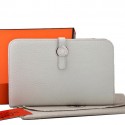 Hermes Dogon Combined Wallet A508 White PY2276JF45