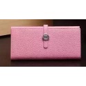 Hermes Dogon Original Leather Wallet H509 Pink PY2084KD87