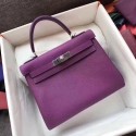 Hermes Kelly 32cm/28cm Shoulder Bag TOGO Leather KY28 Purple PY855ju23