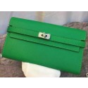 Hermes Kelly Wallet Epsom Leather H009 Green PY2092jC82