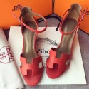 Hermes Leather 70mm Sandal H0741 Red PY3388vO68