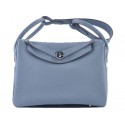 Hermes Lindy 30CM Grainy Leather Shoulder Bag H6207 Dark Grey PY1555gC81