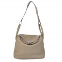 Hermes Lindy 30CM Havanne Handbags 1057 Grey Leather Silver Hardware Handbags PY1945vN22