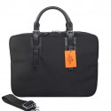 Hermes Mens Briefcase Canvas & Leather H1702D Black PY1719OR71