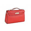 Hermes MINI Kelly 22cm Tote Bag Calfskin Leather Red PY1537ju23