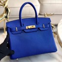 Hermes original Epsom Leather HB35O Electro optic blue&gold Metal PY577ff12