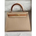 Hermes Original Epsom Leather KEL2578 light grey&brown PY343io33