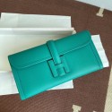 Hermes Original Espom Leather Clutch 37088 blue PY240vN22