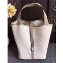 Hermes Picotin Lock 18cm Bag Canvas HPL8618T Grey PY1012rf73