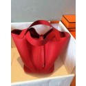 Hermes Picotin Lock 22cm Bags Litchi Leather HPT22 Red PY1234UW33