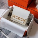 Hermes Roulis 19cm Evercolor 9D H9003 white&Gold PY155sY95