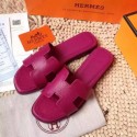 Hermes Slipper Calfskin Leather HO0476 Rose PY3402qB82