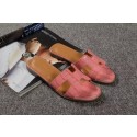 Hermes Slipper Croco Leather HO0451 Pink PY3418io40