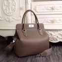 Hermes Toolbox Togo Bag Original Leather 3259 Dark Grey PY809Mc61