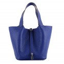 High Quality Hermes Picotin Lock MM Bags Clemence Leather H8616 Blue PY1406fd87