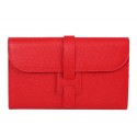 Imitation Hermes Jige Clutch Bag Calfskin Leather HQ864 Red PY1442uk46