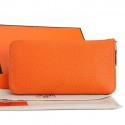 Imitation Hermes Zipper Wallet Original Leather A309 Orange PY2260zB65