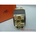 Knockoff 2010 Hermes Gray Leather Gold Bangle 1171 PY2870va68