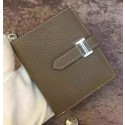 Knockoff High Quality Hermes Bi-Fold Wallet Togo Leather H512 Grey PY2071FA65