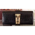 Knockoff High Quality Hermes Croco Leather Clutch H88017 Black PY1029BF80